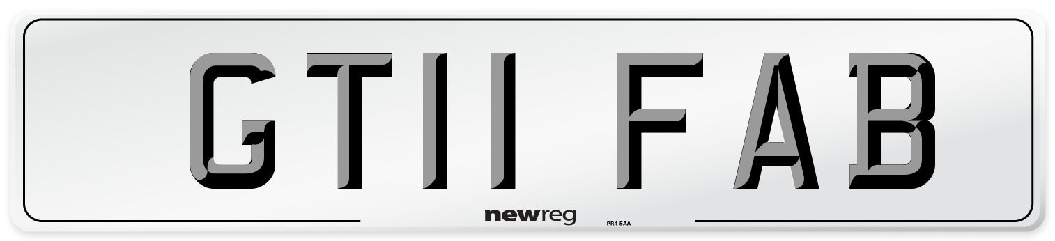 GT11 FAB Number Plate from New Reg